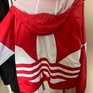 Adidas Big Logo Unisex Nylon Woven Zip Up Jacket